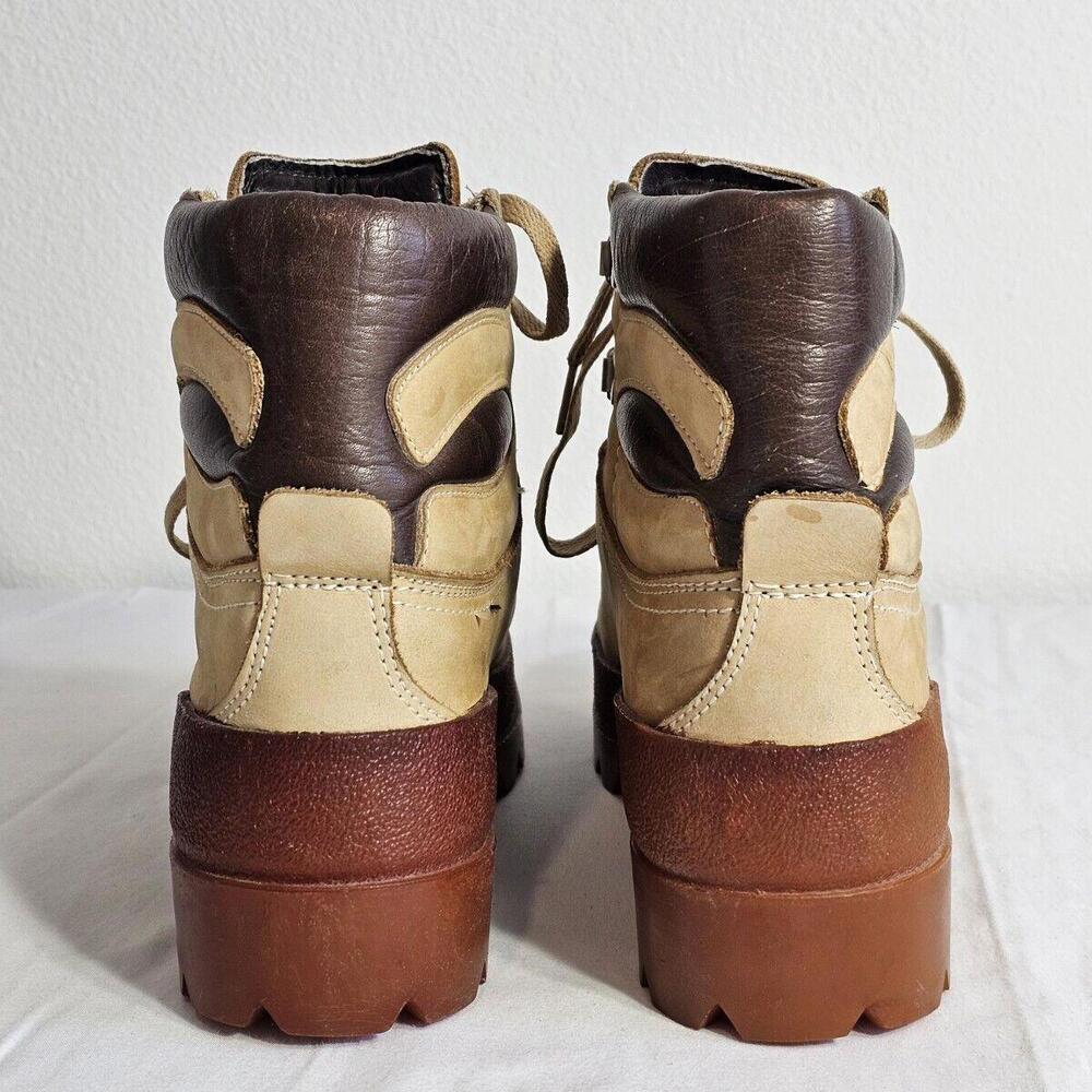 Vintage GRAND PIONEER Italian Work Brown Leather Boots Fits Like Men's US 10 - Picture 3 of 12